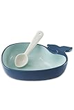 Kate Aspen 23160NA Whale Shaped Dip Bowl and Spoon One Size Blue/White