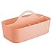 mDesign Baby Nursery Tote Caddy, for Wipes, Binkies, Medicine, Lotion - Medium, Coral