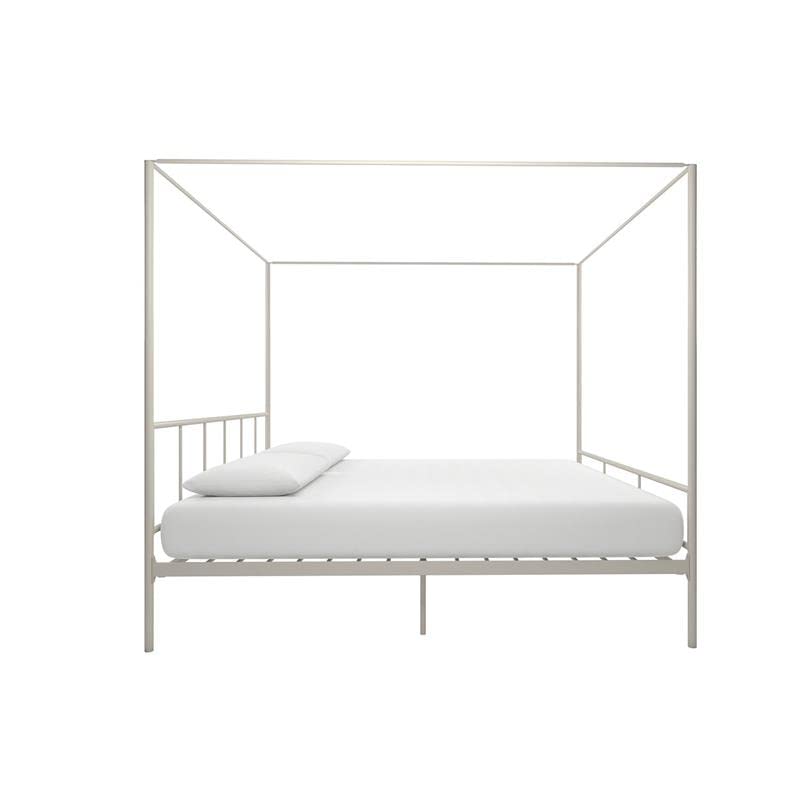 Novogratz Marion Canopy Bed, White, King Pricepulse