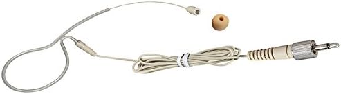 SoundThatOut Sen-S01 Headset Microphone: beige single earhook/earhang with 1/8"3.5mm Female screw lock for wireless Sennheiser transmitters.
