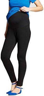 Liz Lange Maternity Over the Belly Black Ponte Legging Pants (L)