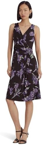lauren ralph lauren floral faille cocktail dress Lauren Ralph Lauren Women's Floral Faille Cocktail Dress - Black/Cream