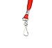 50 Pcs Lanyards Black Lanyard for ID Badge 17.5-Inch Nylon Lanyards with Swivel Hook Bulk (Red)