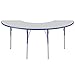 Factory Direct Partners 10077-GYBL Half Moon Activity School and Office Table (36