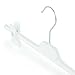 Hangerworld 25 White 15inch Plastic Coat Clothes Garment Pants Skirt Hangers Adjustable Clips