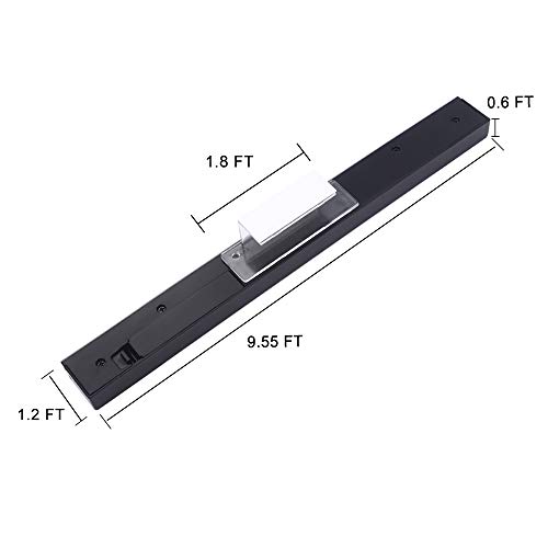 KIMILAR Replacement Wireless Sensor Bar Compatible with Nintendo Wii and Wii U Console, Sensor Signal Receiver Infrared Ray Inductor for Wii with Stable Stand and 4 AAA Batteries(Black)