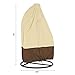 BullStar Patio Hanging Chair Cover Waterproof Wicker Egg Swing Chair Covers with Zipper Heavy Duty Oxford Outdoor Furniture Protector, 75 Inch HX45 Inch D