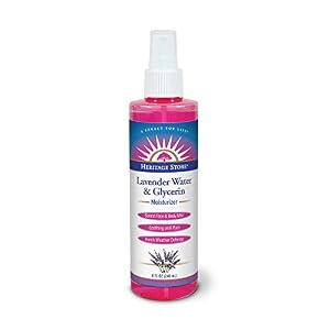 Image of Heritage Store Moisturizing Mist, Lavender Water and Glycerin with Atomizer, 8 Ounce