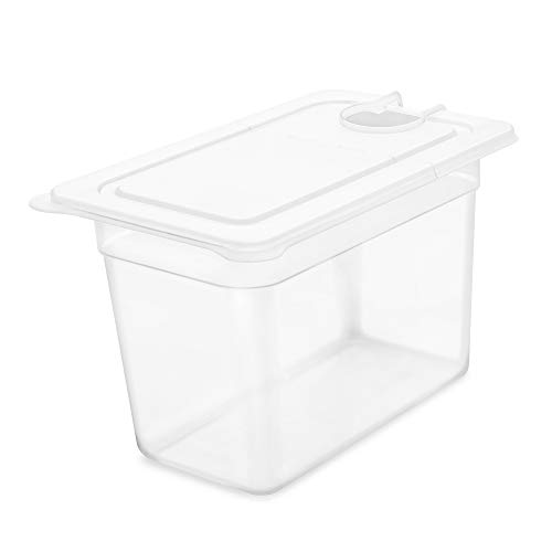 EVERIE Sous Vide Container with Collapsible Hinged Lid and Insulation Sleeve for Anova 800W or 900W or 1000W AN500-US00