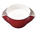 kody Double Dish for Pistachios, Peanuts, Edamame, Cherries, Nuts, Fruits, Candies, Snacks Plastic Serving Dishes and Bowls (Cherry Red)