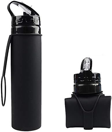 YUANFENG Collapsible Water Bottle, BPA-Free, Leak-Proof Lightweight Silicone Sports Travel Camping Water Bottles 20oz