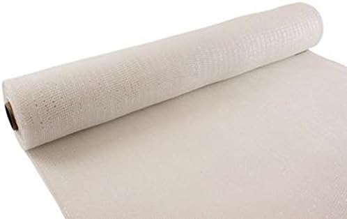 Eleganza Iridescent Metallic Deco Mesh, Poly Mesh, White, 53 x 7 x 7 cm, 53cm x 9.1m