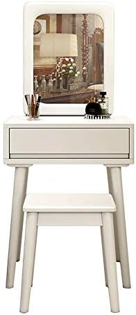 ミラー付き化粧台化粧ドレッサーテーブル引き出しとスツール付き化粧台ミラーセット寝室