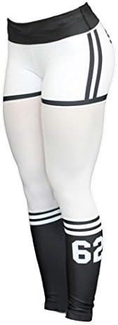 kaifongfu Women Sports Pants ,Hight Waist Yoga Fitness Leggings Running Gym Stretch Trouser (M, White)