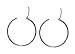 Sterling Silver Fashion Continuous Endless Hoop Earrings, thick 2-mm tube 2-inch round
