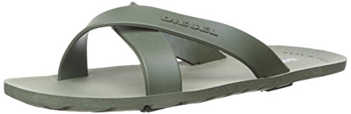Diesel Men's Plaja Wash Slide Sandal, Ivy Green, 42 EU/8.5-9 M US