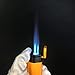 Cohiba Cigar Lighter 3 Torch Jet Flame with Punch Windproof Butane Fuel Lighter Refillable Inflatable(Without Gas) (Yellow)thumb 2