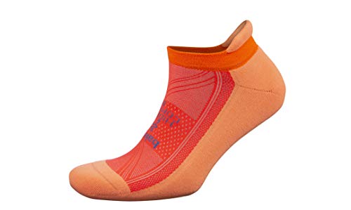 Balega Hidden Comfort No Show Socks for Men and Women (1 Pair), Peach/Neon Coral, Medium