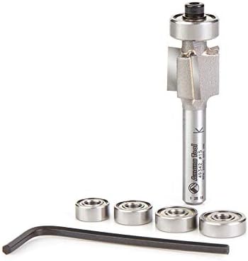 Amana Tool 49342 Carbide Tipped Binding/Rabbeting 15mm (19/32) D x 11.5mm (7/16) CH x 1/4 SHK Router Bit Set