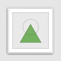 Framed Canvas Wall Art Geometric Building Canvas Prints Home Artwork Decoration for Living Room,Bedroom - 16x16 inches