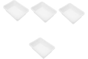 ULTECHNOVO 4pcs Laboratory Storage Tray Deep Tray for Reagents Leak Acid Alkali Versatile Multi-Functional Design for Environment