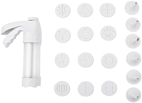 Misula Biscuits Cookie Press Machines Cookie Biscuits Pump Biscuit Maker Set Cookie Mold 12 molds and 6 nozzles Biscuit Baking Tools