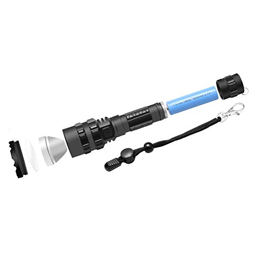 POVAST 5 Modes Tactical Flashlight with Mount, 1000 Lumens USB Rechargeable LED Hunting Torch Light with Wrist Strap, Super Bright, Pressure Switch Tail, Matte Black
