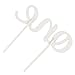 INNORU(TM) 1st First Birthday One Cake Topper Decoration Single Sided Gold Glitter