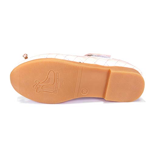 ALPHELIGANCE Girls Ballet Mary Jane Strap School Uniform Dress Flat Shoes (Toddler/Little Kid) Pink