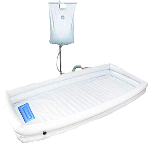 Medical Inflatable Bathtub Shower System Adult PVC Bathtub with Water Bag, Bath in Bed