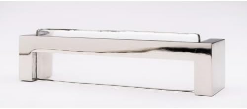 Sietto P-1800-PN Skyline Clear Glass Polished Nickel Cabinet Hardware Pull