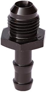 6AN AN6 Male To 10mm Straight Hose Barb Fuel Fitting Adapter Black