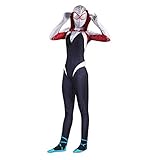 Unisex Lycra Spandex Zentai Halloween Cosplay Costumes Adult/Kids 3D Style (Adults-L White and Black