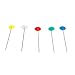 Slaxry Flower Head Pins Multicolor Patchwork Pins with Box DIY Quilting Tool Sewing Accessories, 100 Per Pack