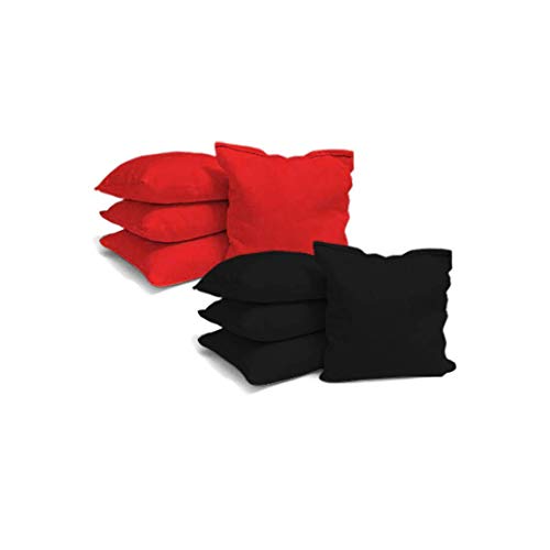 Victory Tailgate Cornhole Bags Set - 4 Black & 4 Red