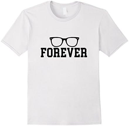 Mens Forever Squints Glasses T-Shirt Large White