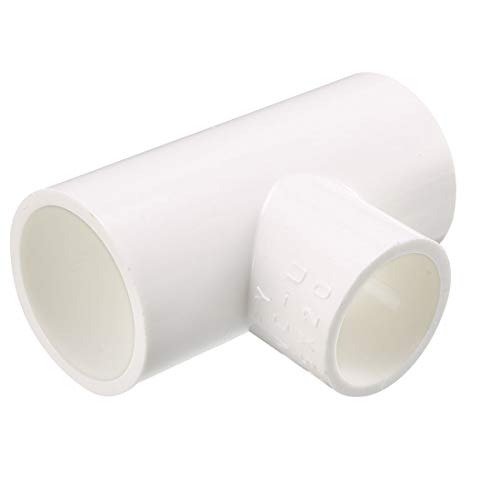 uxcell Reducing Tee PVC Pipe Fitting T-Shaped Connector Slip 5pcs