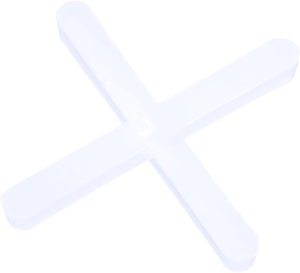 3000pcs Tile Leveling System Spacers Cross Shaped White Plastic Tiling Tool for Spacing of Floor Wall Tiles (1mm) โ image 1