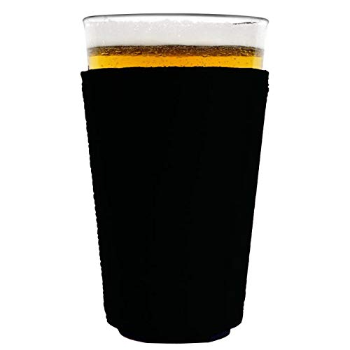 Coolie Junction Blank Neoprene Collapsible Pint Glass Coolie (6, Black)