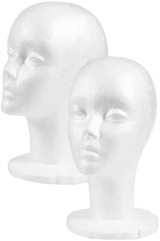 Styrofoam Mannequin Head with Female Face