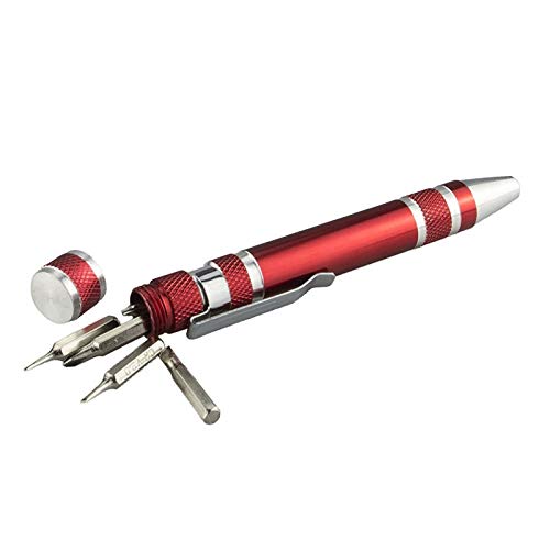 Heritan 9 Teiliges Multifunktions Schraubendreher Set 8 in 1 Langlebige GerrTe Reparatur Aluminium Stift Griff Kreuz… – Bild 7