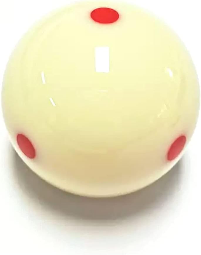 POFET 57mm Dot-Spot Pool Ball Billiard Training Ball for Kids and Adult (White), 2#, 5.72 cm
