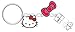 Hello Kitty 3 in 1 Charm Key Chain