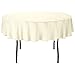 LinenTablecloth 70-Inch Round Polyester Tablecloth Ivory