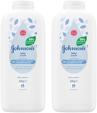 Johnson's Baby-Powder, Cornstarch Formulation, 99% Plant-Based Powder ...