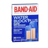 BAND-AID Bandages Water Block Plus Clear Assorted Sizes 30 Each (Pack of 2)