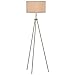 Amazon Brand – Rivet Mid-Century Modern Tripod Standing Floor Lamp with Drum Shade, Bulb Included, 58.25