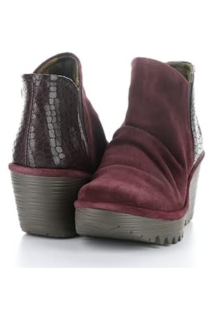Leather Chelsea Boot Wedge Heel Shoes 