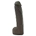 Doc Johnson Vac-U-Lock - Hung - Made of ULTRASKYN - 12 Inch Dildo with Massive 8.5 Inches Girth - F-Machine and Harness Compatible - Chocolate