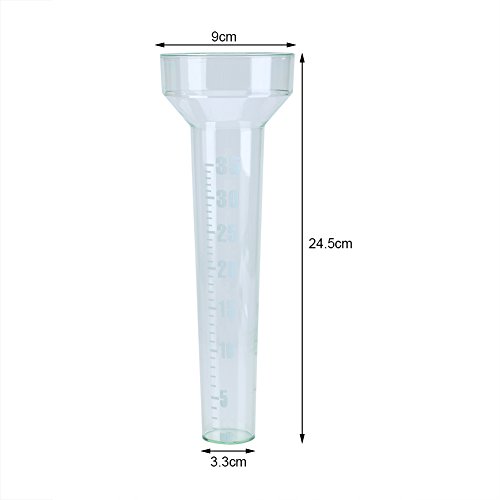 Rain Gauge - Plastic Rain Gauge Tube, Professional Rain Gauge with Holder, Accurate Measurement for Garden, Outdoor, Yard, 35mm Capacity, Professional Rain Gauge with Easy Read Scale
